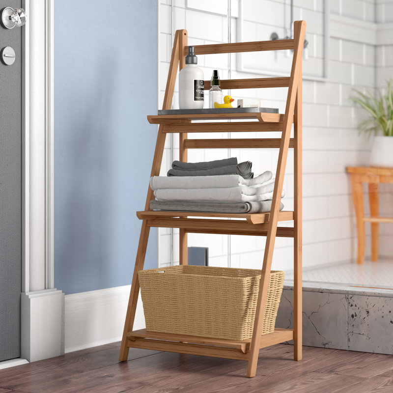 Three Posts™ Almeida 18'' W x 40'' H x 13'' D Solid Wood FreeStanding